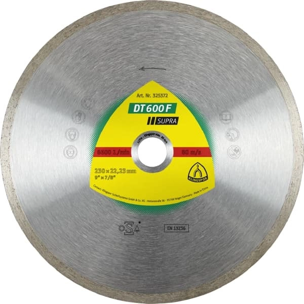 Алмазный диск KLINGSPOR 125X1,6X22,23/GR/7/S/DT/SUPRA/DT600F