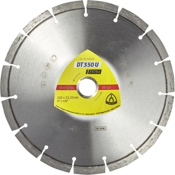 Алмазный диск KLINGSPOR 230X2,6X22,23/15S/10/S/DT/EXTRA/DT350U