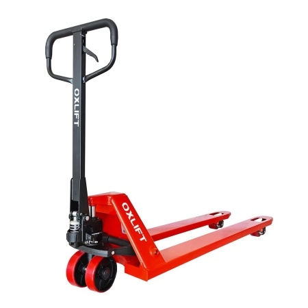 фото ручная гидравлическая тележка длинновильная oxlift ox20-l1800 1800 мм 2000 кг