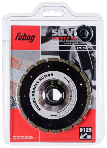 Круг алмазный FUBAG (89125-3 SILVER DOUBLE ACTION) Ф125х22мм универсальный