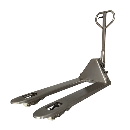 фото ручная гидравлическая тележка из нержавеющей стали oxlift ox25-steel