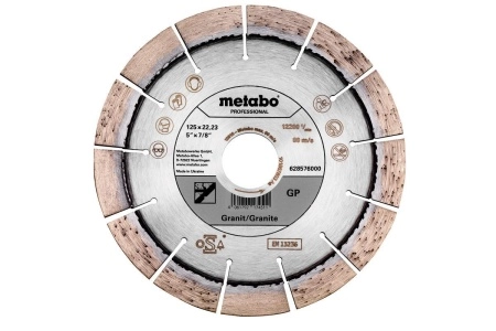 Круг алмазный METABO (628576000) Ф125X22.23мм по граниту