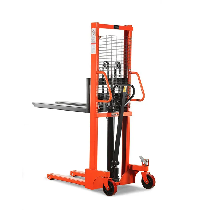 фото штабелер гидравлический ручной noblelift sfh1016ag с раздвижными вилами