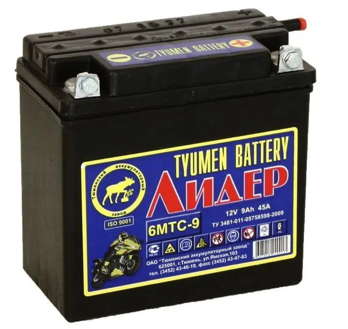 фото аккумуляторная батарея tyumen battery лидер 12в 9-10ач